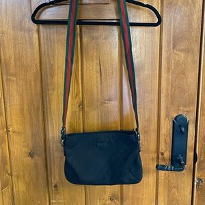 Authentic Gucci Black Monogram Crossbody